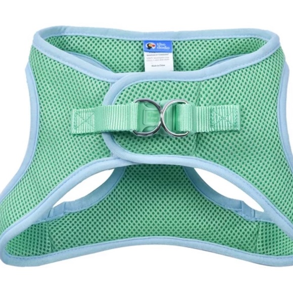 Dog VEST - Step-in DOG Harness - Unisex light GREEN AND Blue.  Breathable mesh - Picture 3 of 9